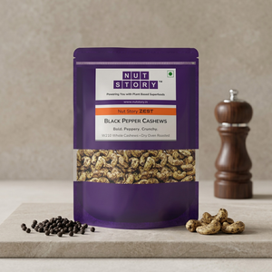Nut Story Zest Black Pepper Cashews | 🌶️ W210 | Bold · Peppery · Crunchy