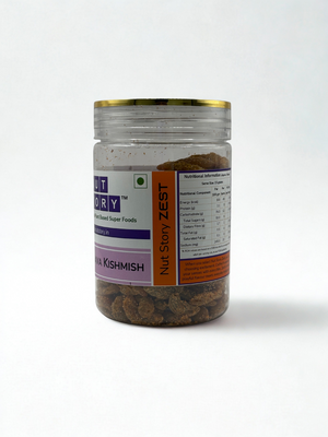 Nut Story Zest Chilli Guava Kishmish — street-style tangy flavoured raisins in a reusable jar