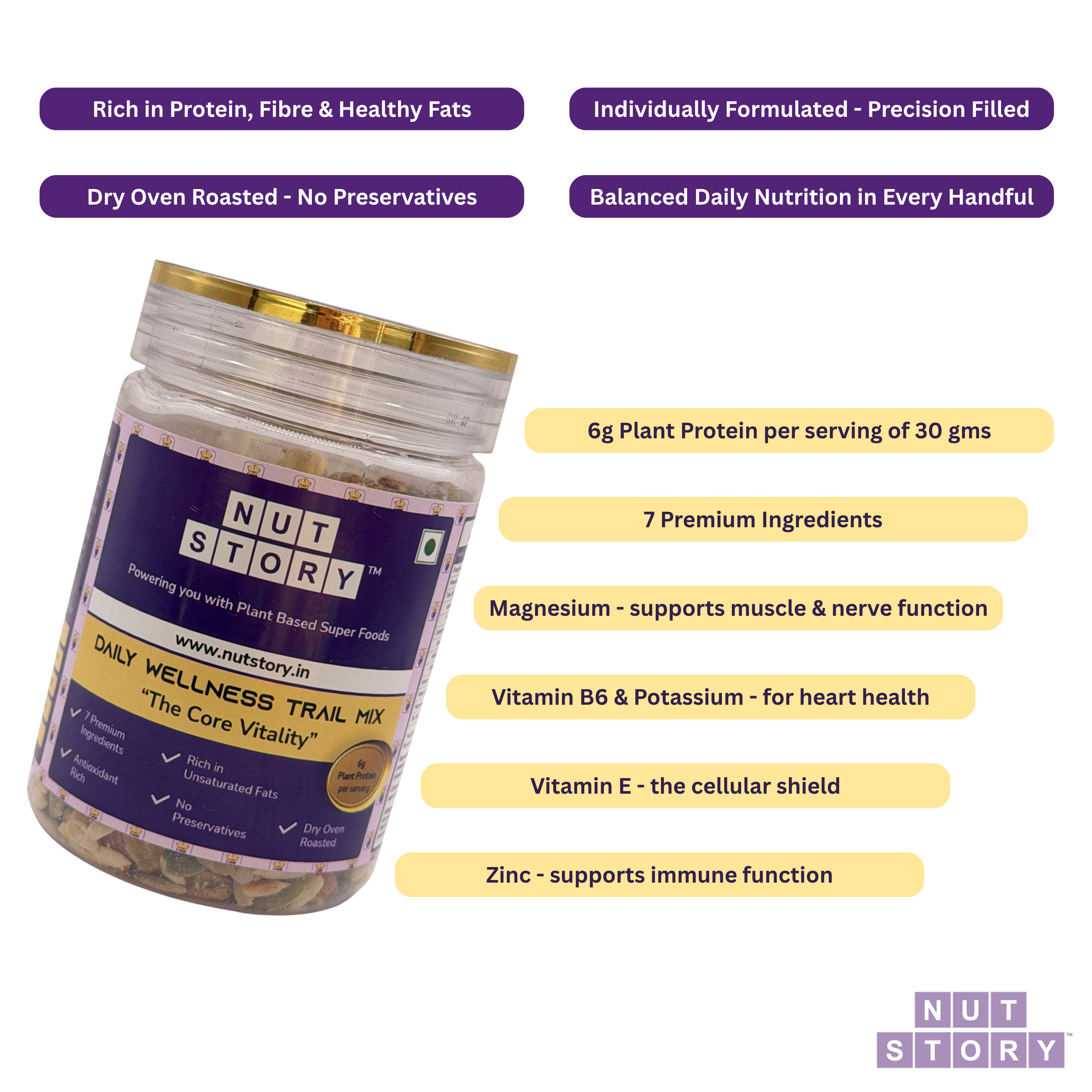 Nut Story Daily Wellness Trail Mix Key Benefits
