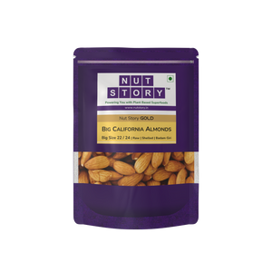 Close-up of Nut Story Gold California Almond kernels showing consistent size and natural skin
