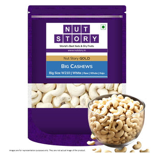 Nut Story Gold Cashews – W210 Grade (Big Size)