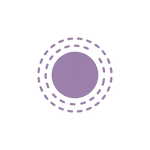 Purple circle with dashed lines without background