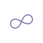 Purple infinity symbol without background